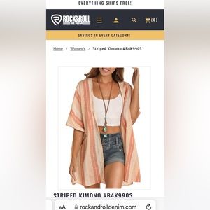 COPY - Rock and Roll Denim Kimono